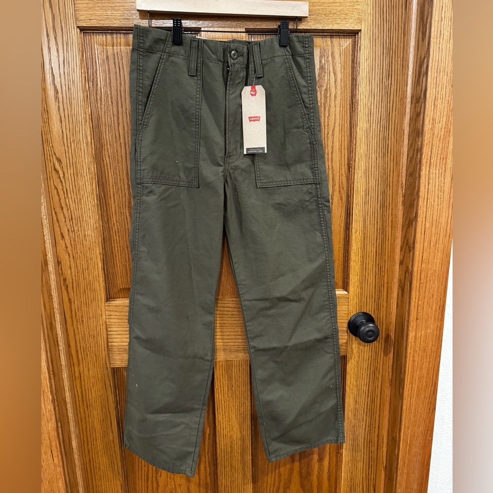 Levi's Olive Green Utility Wide-Leg Pants